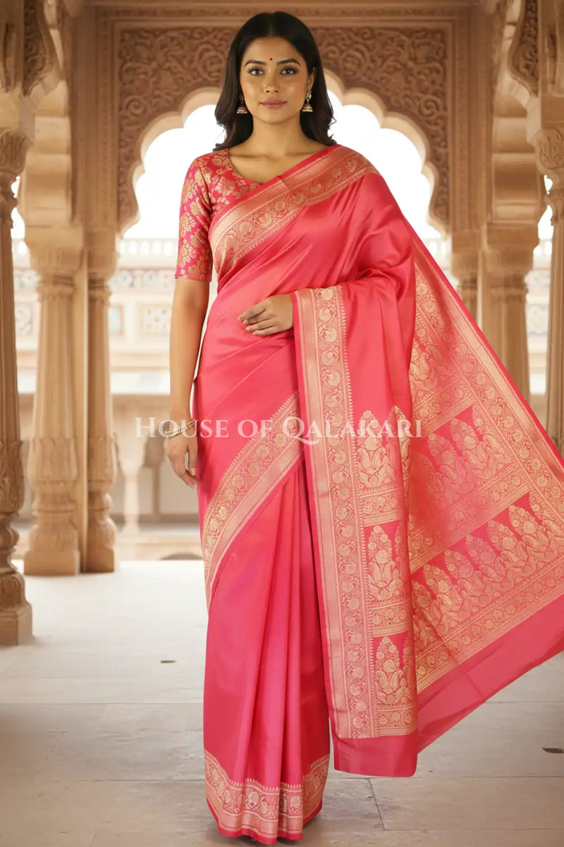 pure silk saree front pose