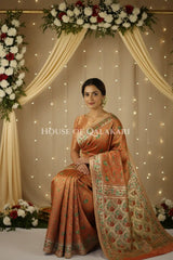 Satan Silk Saree sitting pose