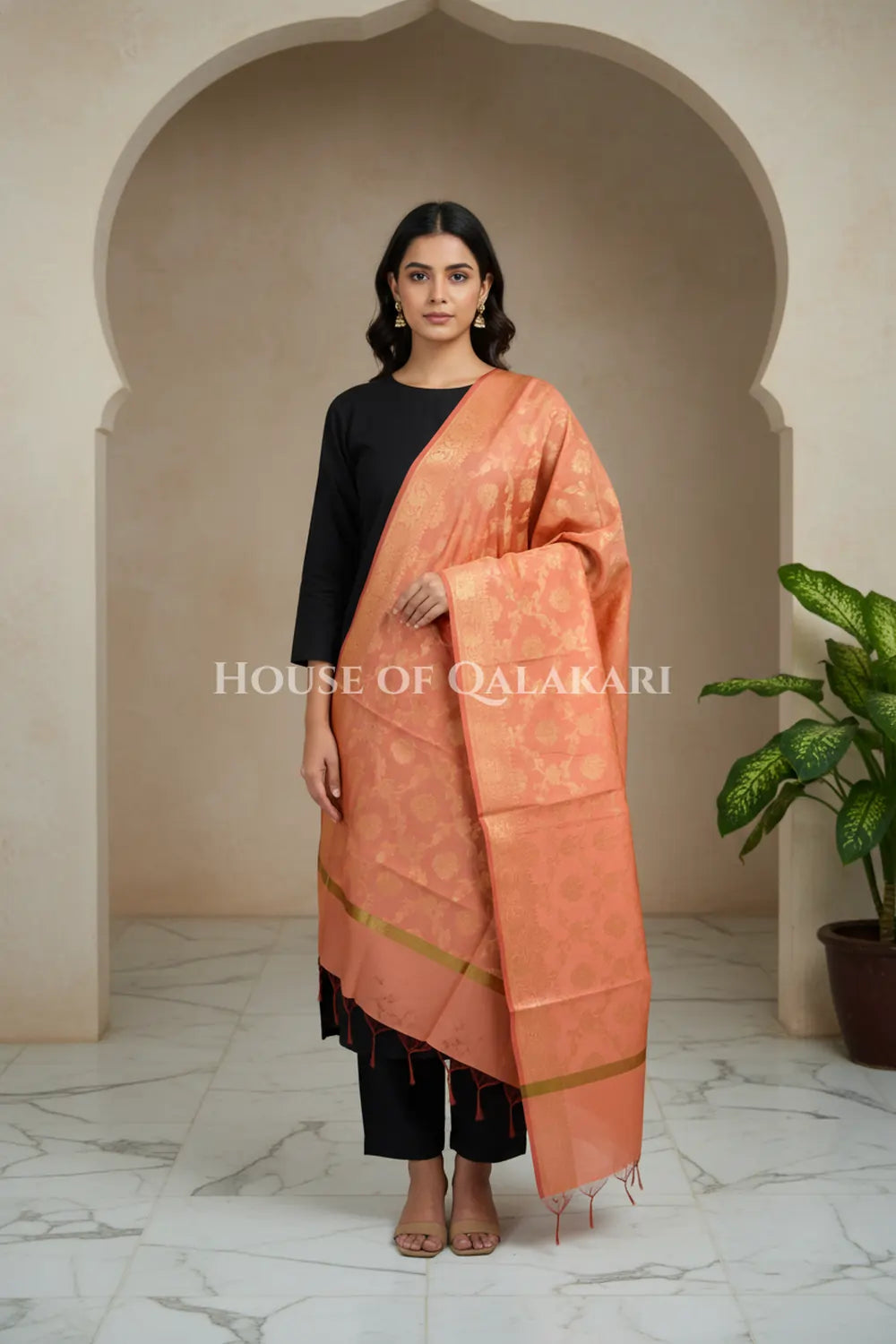 silk dupatta 0247 front pose1