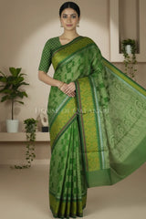 mulmul cotton patola saree 0431 front pose