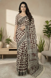 cotton kalamkari saree 0463 front pose