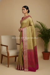 Tanchui Cotton Saree side pose