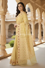 Khaddi Georget Silk Saree Side Pose