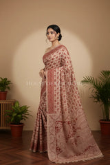 cotton kalamkari saree 0459 side pose