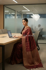 cotton saree office pose