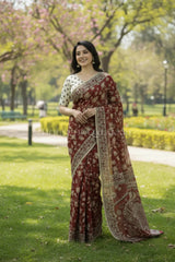 cotton kalamkari saree 0456 park pose