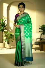 georget silk saree front pose
