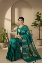 Mango Silk Saree sitting pose