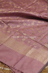 Banarasi Cotton Silk blend Unstitched Dress Material in Rose Pink colour with Intricate Zari Diamond Buti – dupatta