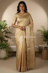 Mushroom silk Saree front pose