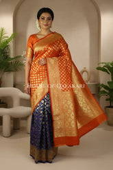 Upadda soft silk Saree front pose