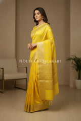 moonga silk saree side pose