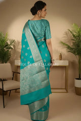 Monga Silk Saree back pose
