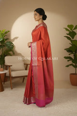 Tanchui Cotton Saree side pose