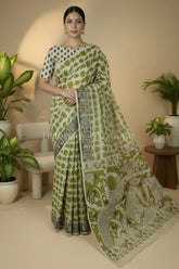cotton kalamkari saree 0460 front pose