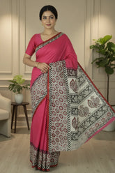chennuri silk kalamkari saree 0450 front pose