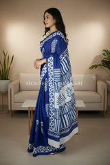 mulmul cotton bagru saree 400 side pose