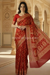 Khaddi Georget Silk Saree Front Pose