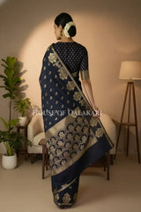 Monga Silk Saree back pose