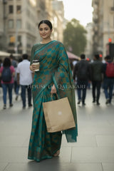 mulmul cotton patola saree 0444 outdoor pose