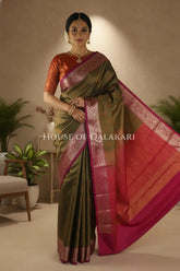 Tanchui Cotton Saree front pose