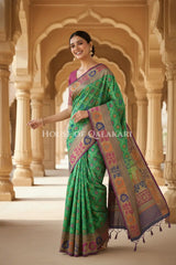 georget silk saree festive pose