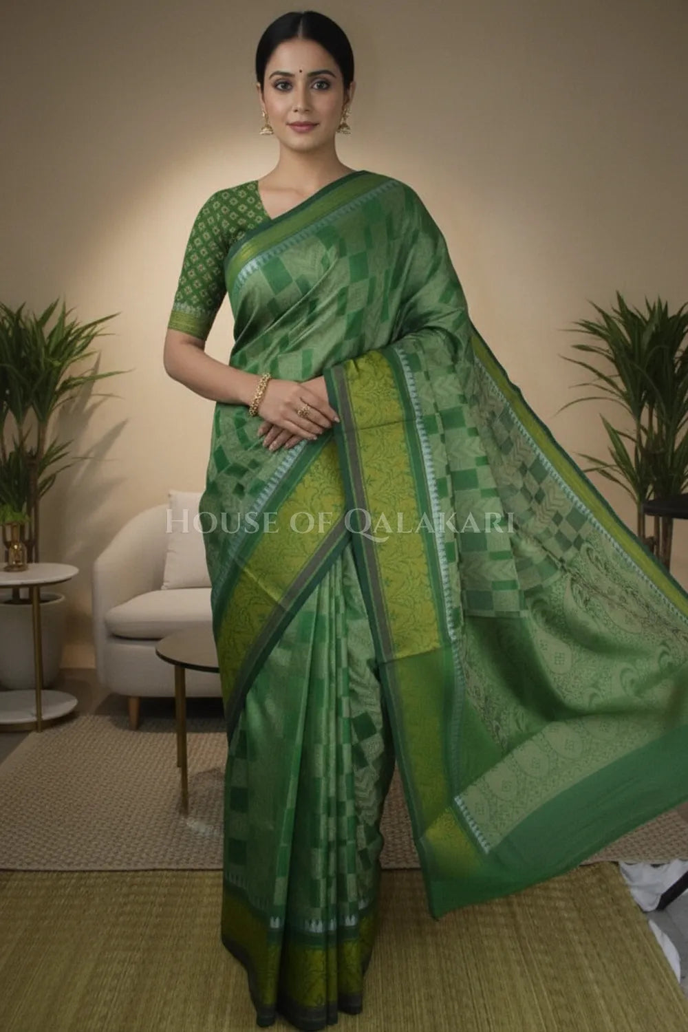 mulmul cotton patola saree 0432 front pose