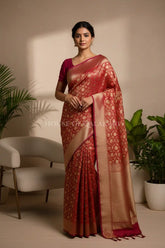 georget silk saree front pose