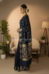 Monga Silk Saree side pose