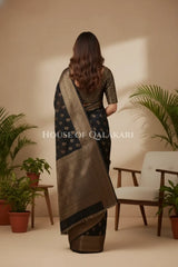 Cotton Saree back pose