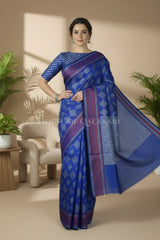 mulmul cotton patola saree 0439 front pose