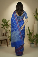 mulmul cotton patola saree 0438 back pose