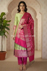 silk Dress Material front pose