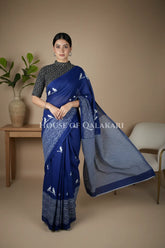 mulmul cotton bagru saree 409 front pose