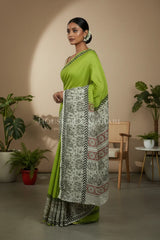chennuri silk kalamkari saree 0447 side pose