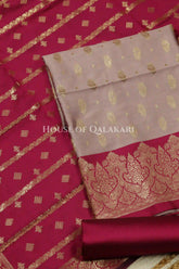 Banarasi Silk in lilac and magenta contrast with Intricate Zari Buti – product