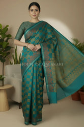 mulmul cotton patola saree 0444 front pose