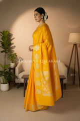 Monga Silk Saree side pose