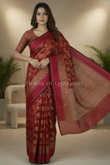 mulmul cotton patola saree 0413 front pose