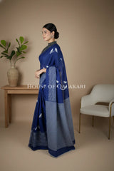 mulmul cotton bagru saree 409 side pose