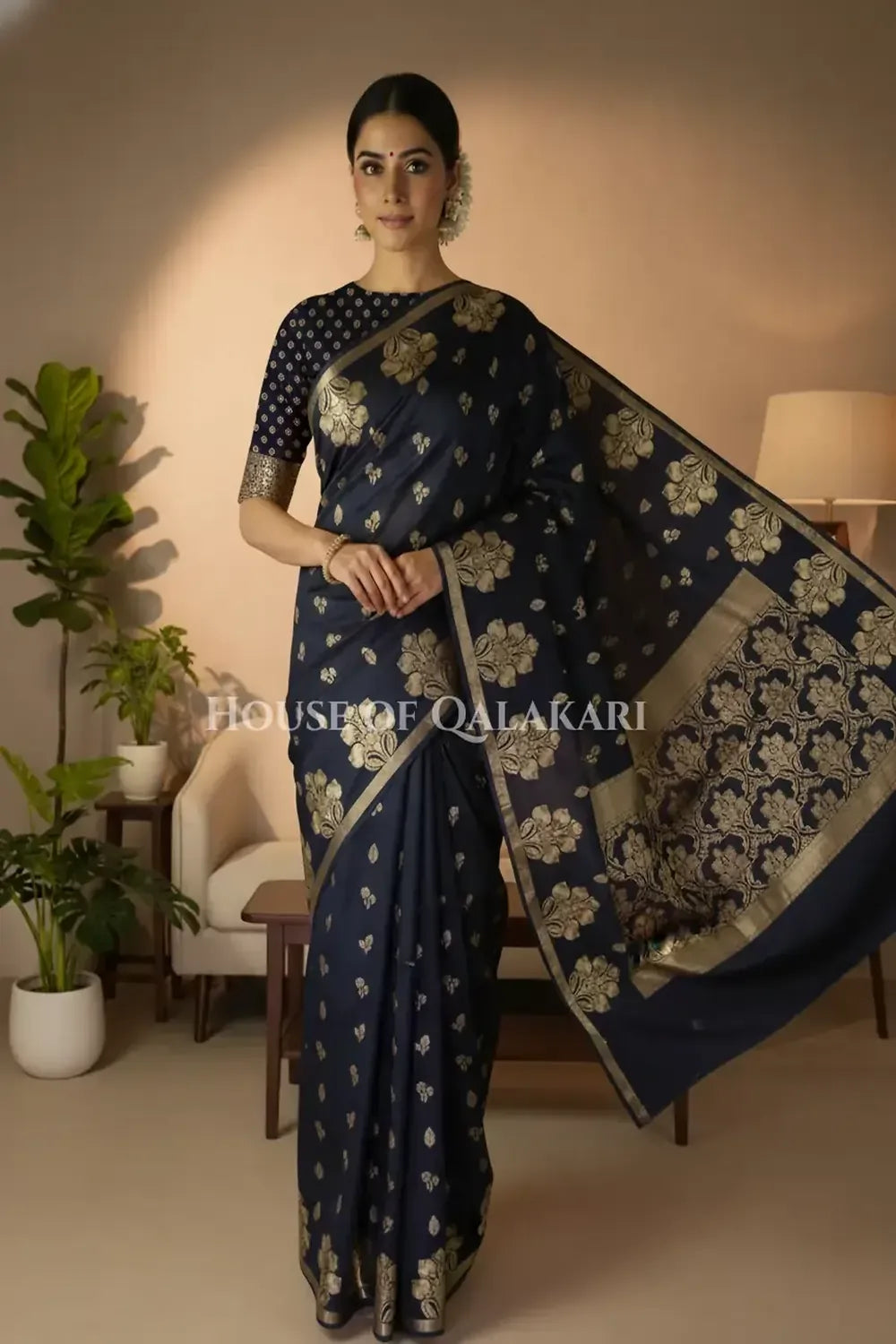 Monga Silk Saree front pose