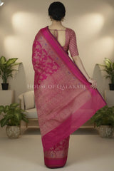 mulmul cotton patola saree 0418 back pose