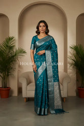 Mushroom silk Saree front pose