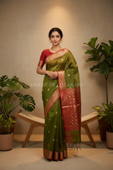 chanderi cotton saree front pose