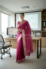 cotton saree 0339 office pose1