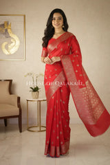 moonga silk saree festive pose