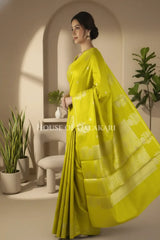 Mango Silk Saree side pose