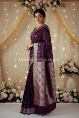 Satan Silk Saree side pose