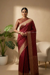 monga pure silk saree front pose