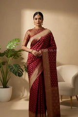 monga pure silk saree front pose